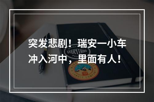 突发悲剧！瑞安一小车冲入河中，里面有人！