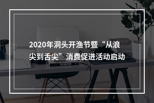 2020年洞头开渔节暨“从浪尖到舌尖”消费促进活动启动