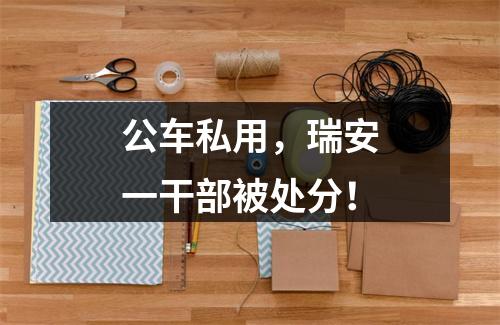 公车私用，瑞安一干部被处分！