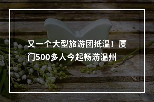 又一个大型旅游团抵温！厦门500多人今起畅游温州