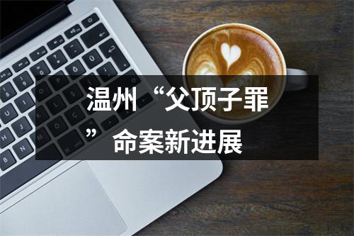 温州“父顶子罪”命案新进展