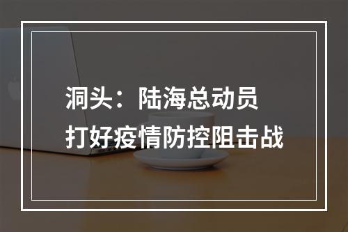 洞头：陆海总动员 打好疫情防控阻击战