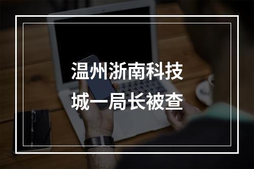 温州浙南科技城一局长被查