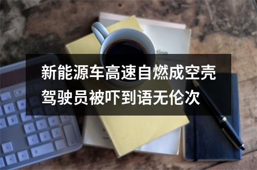 新能源车高速自燃成空壳驾驶员被吓到语无伦次