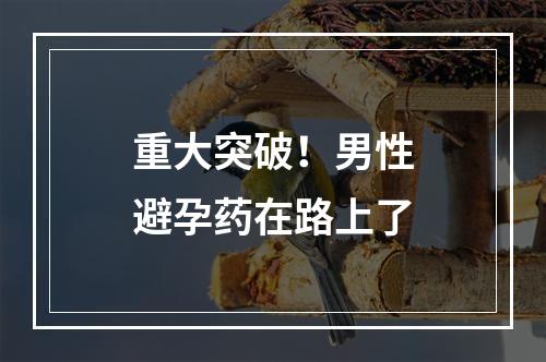 重大突破！男性避孕药在路上了