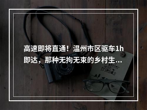 高速即将直通！温州市区驱车1h即达，那种无拘无束的乡村生活这里都能满足…