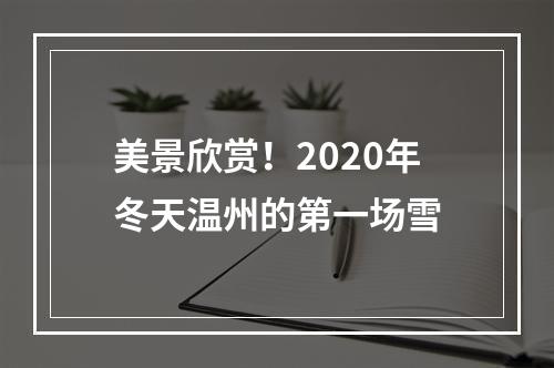 美景欣赏！2020年冬天温州的第一场雪