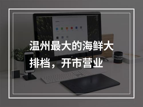 温州最大的海鲜大排档，开市营业
