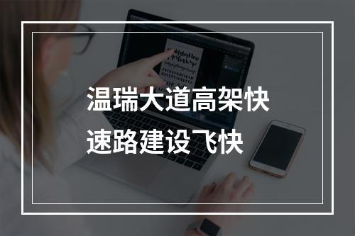 温瑞大道高架快速路建设飞快