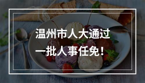 温州市人大通过一批人事任免！