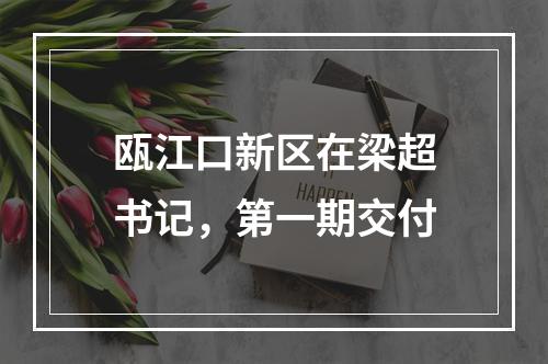 瓯江口新区在梁超书记，第一期交付