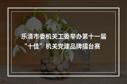 乐清市委机关工委举办第十一届“十佳”机关党建品牌擂台赛