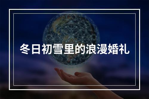 冬日初雪里的浪漫婚礼