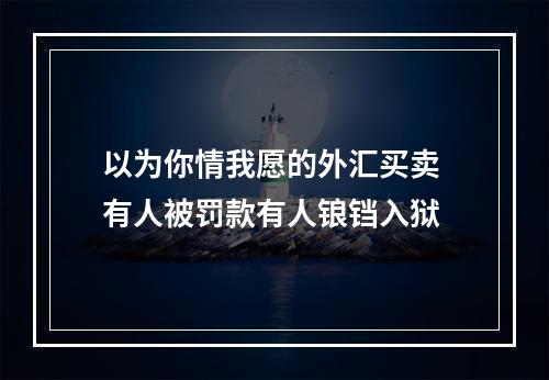 以为你情我愿的外汇买卖 有人被罚款有人锒铛入狱