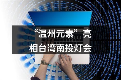 “温州元素”亮相台湾南投灯会