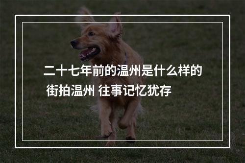 二十七年前的温州是什么样的 街拍温州 往事记忆犹存