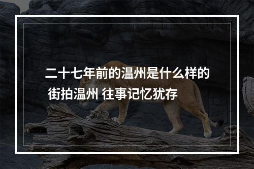 二十七年前的温州是什么样的 街拍温州 往事记忆犹存