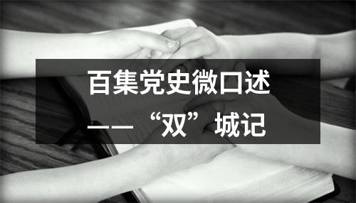 百集党史微口述——“双”城记