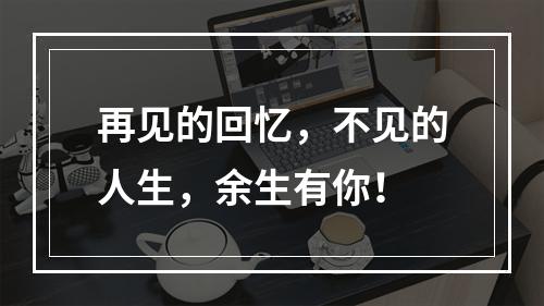 再见的回忆，不见的人生，余生有你！
