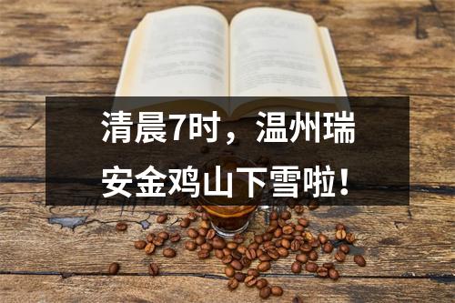 清晨7时，温州瑞安金鸡山下雪啦！