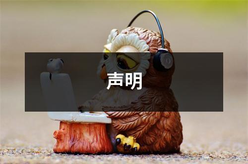 声明