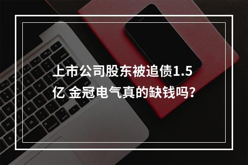 上市公司股东被追债1.5亿 金冠电气真的缺钱吗？