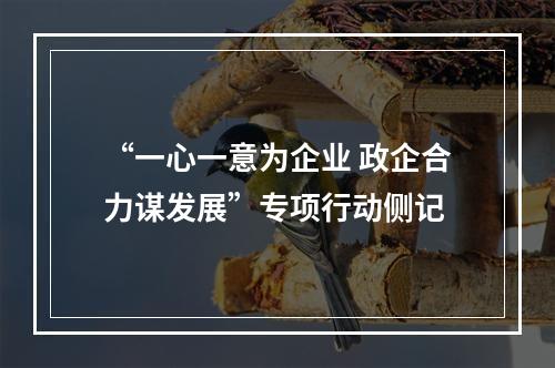 “一心一意为企业 政企合力谋发展”专项行动侧记