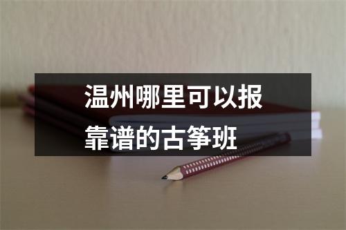 温州哪里可以报靠谱的古筝班