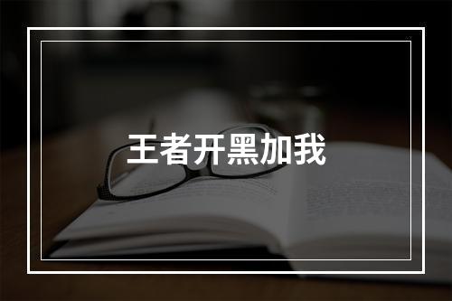王者开黑加我