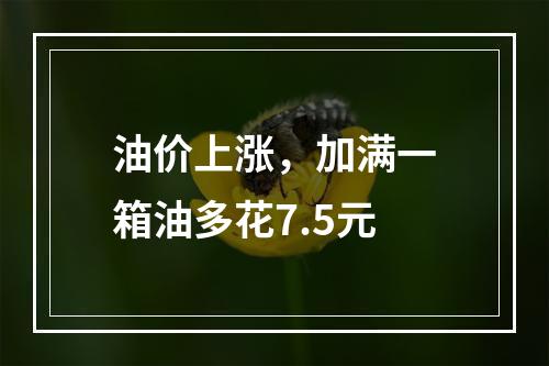 油价上涨，加满一箱油多花7.5元
