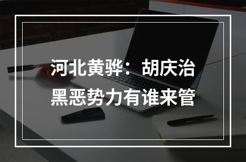 河北黄骅：胡庆治黑恶势力有谁来管