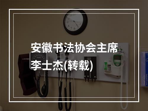 安徽书法协会主席李士杰(转载)
