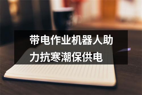 带电作业机器人助力抗寒潮保供电