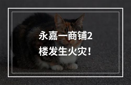 永嘉一商铺2楼发生火灾！