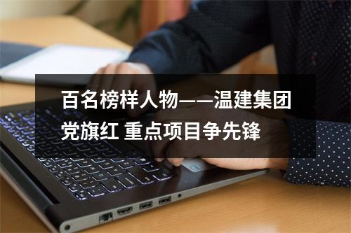 百名榜样人物——温建集团党旗红 重点项目争先锋