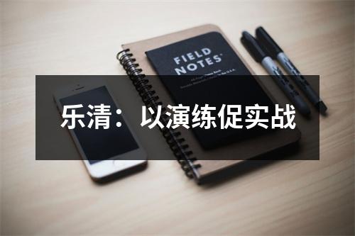 乐清：以演练促实战