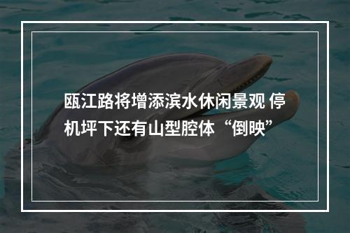 瓯江路将增添滨水休闲景观 停机坪下还有山型腔体“倒映”