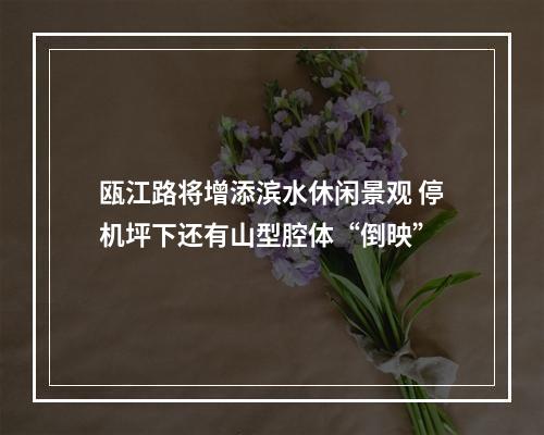瓯江路将增添滨水休闲景观 停机坪下还有山型腔体“倒映”