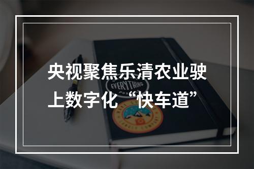 央视聚焦乐清农业驶上数字化“快车道”