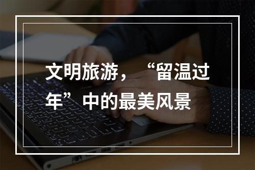 文明旅游，“留温过年”中的最美风景