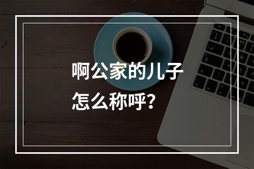 啊公家的儿子怎么称呼？
