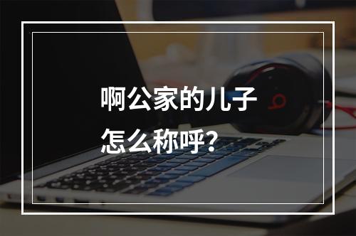 啊公家的儿子怎么称呼？