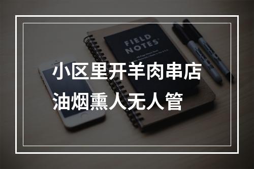 小区里开羊肉串店油烟熏人无人管