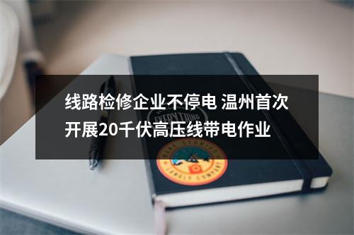 线路检修企业不停电 温州首次开展20千伏高压线带电作业