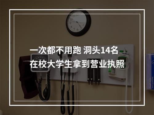 一次都不用跑 洞头14名在校大学生拿到营业执照
