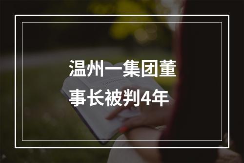 温州一集团董事长被判4年