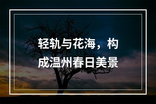 轻轨与花海，构成温州春日美景