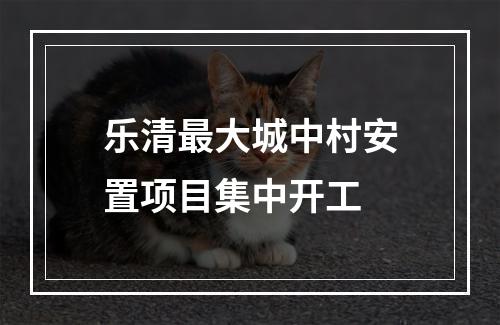 乐清最大城中村安置项目集中开工