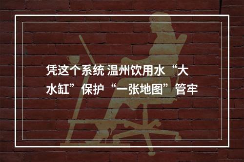凭这个系统 温州饮用水“大水缸”保护“一张地图”管牢