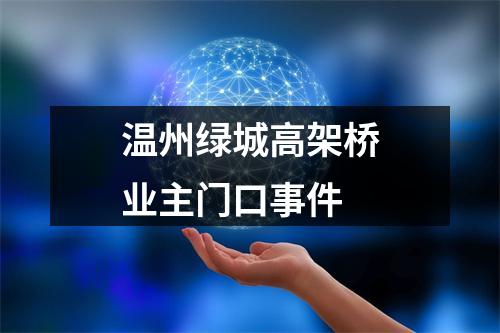 温州绿城高架桥业主门口事件